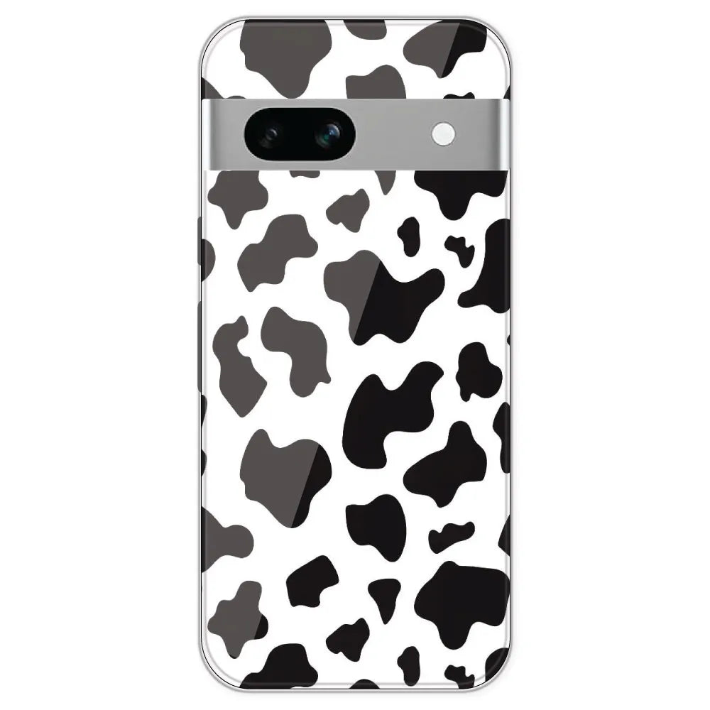 Cow Print - Clear Printed Silicone Case For Google Pixel 7A
