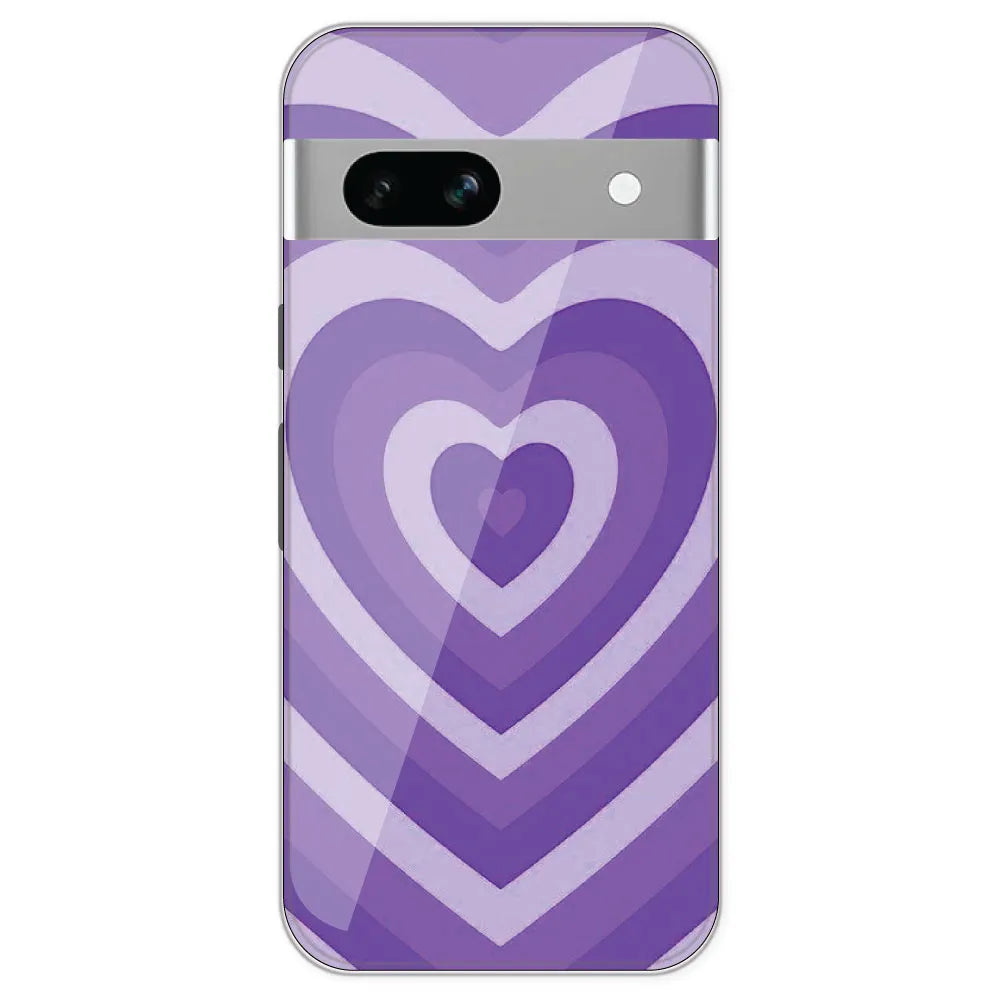Purple Hearts - Printed Silicone Case For Google Pixel 7A