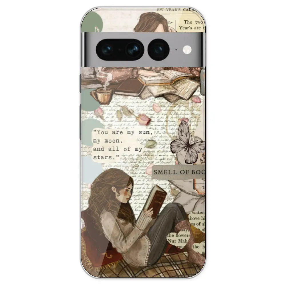 Book Collage - Printed Silicone Case For Google Pixel 7 Pro