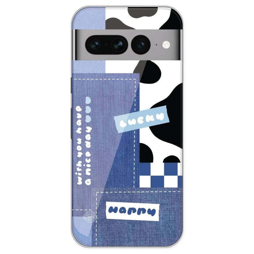 Cow Print Collage - Printed Silicone Case For Google Pixel 7 Pro