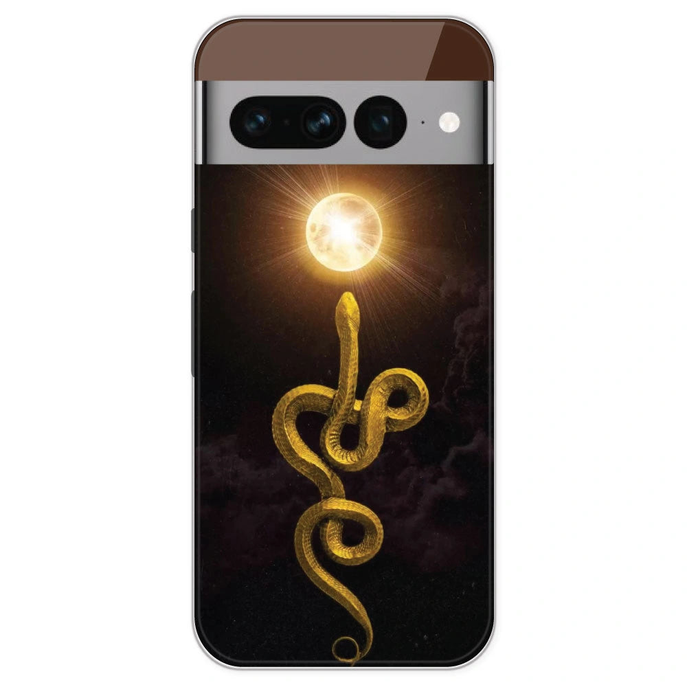 Golden Serpent - Printed Silicone Case For Google Pixel 7 Pro