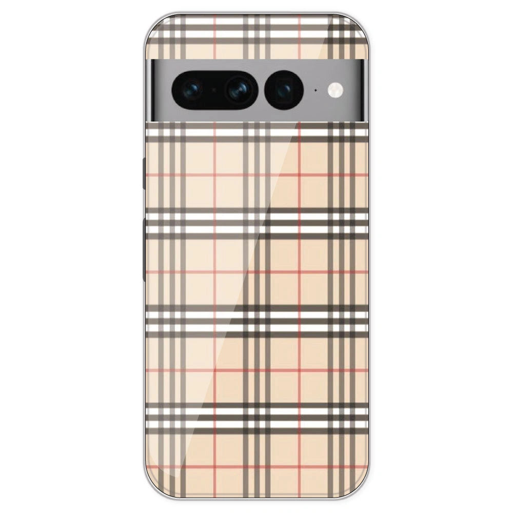 Yellow Checks - Printed Silicone Case For Google Pixel 7 Pro