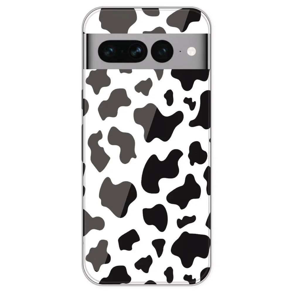 Cow Print - Clear Printed Silicone Case For Google Pixel 7 Pro