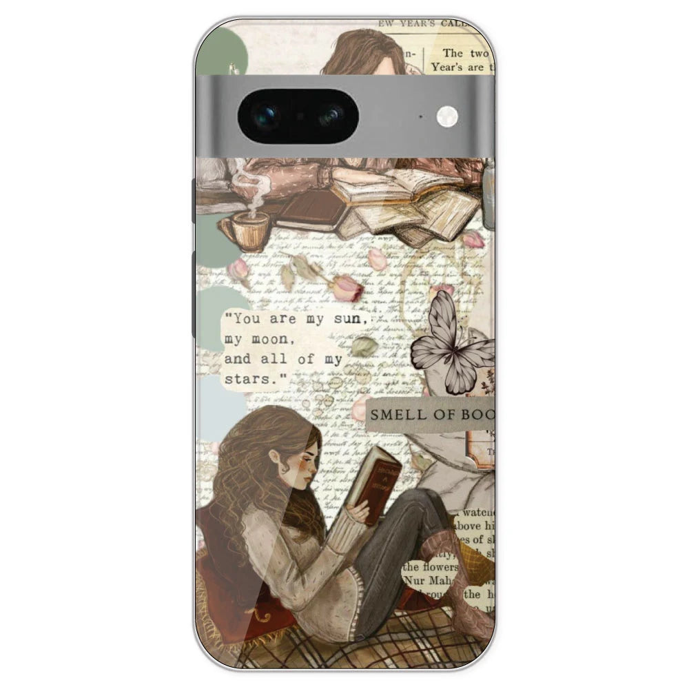 Book Collage - Printed Silicone Case For Google Pixel 7