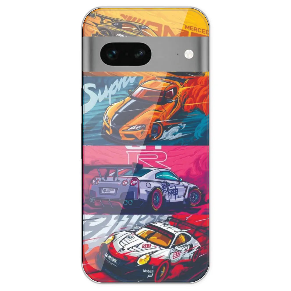 Sports car - Printed Silicone Case For Google Pixel 7