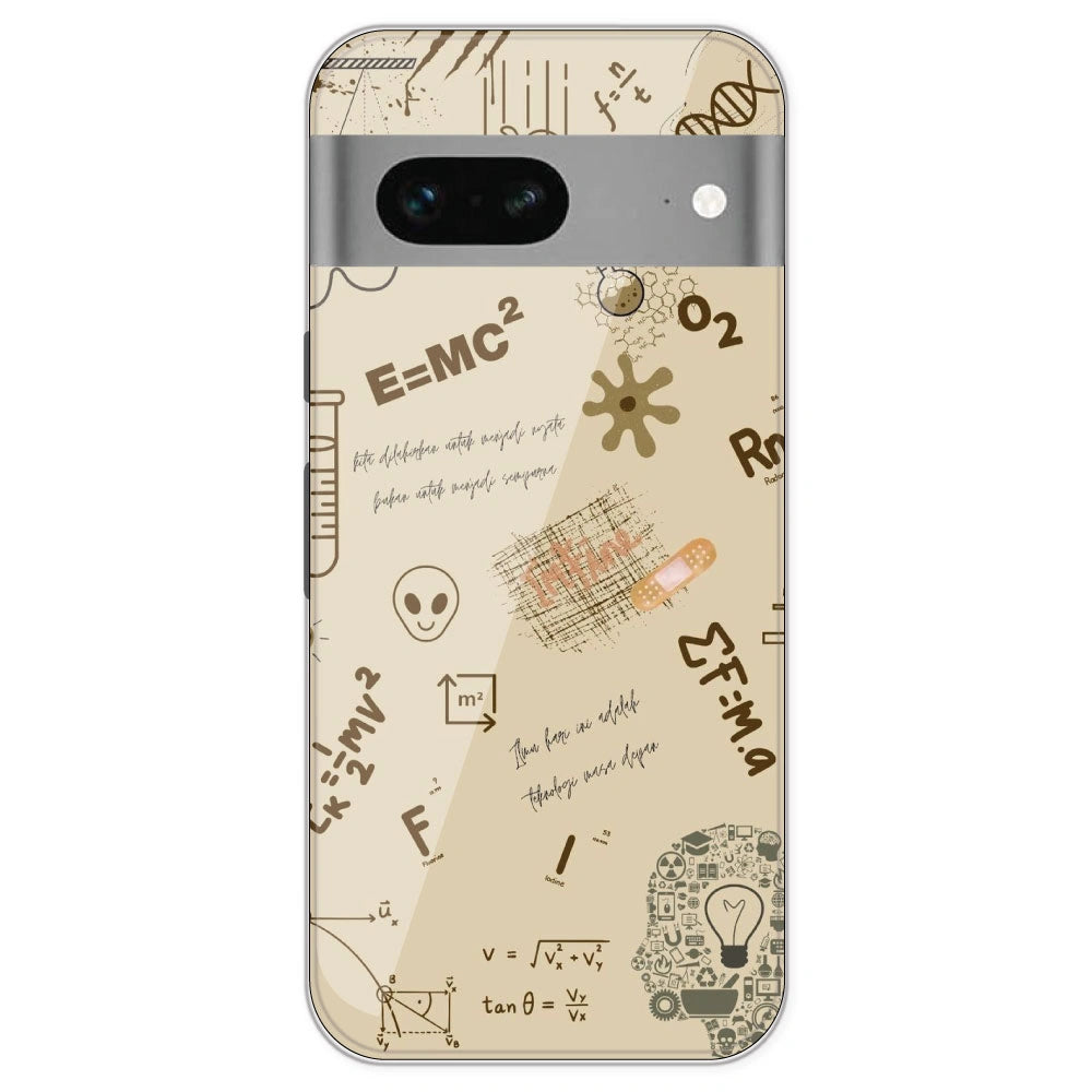 Physics Collage - Printed Silicone Case For Google Pixel 7
