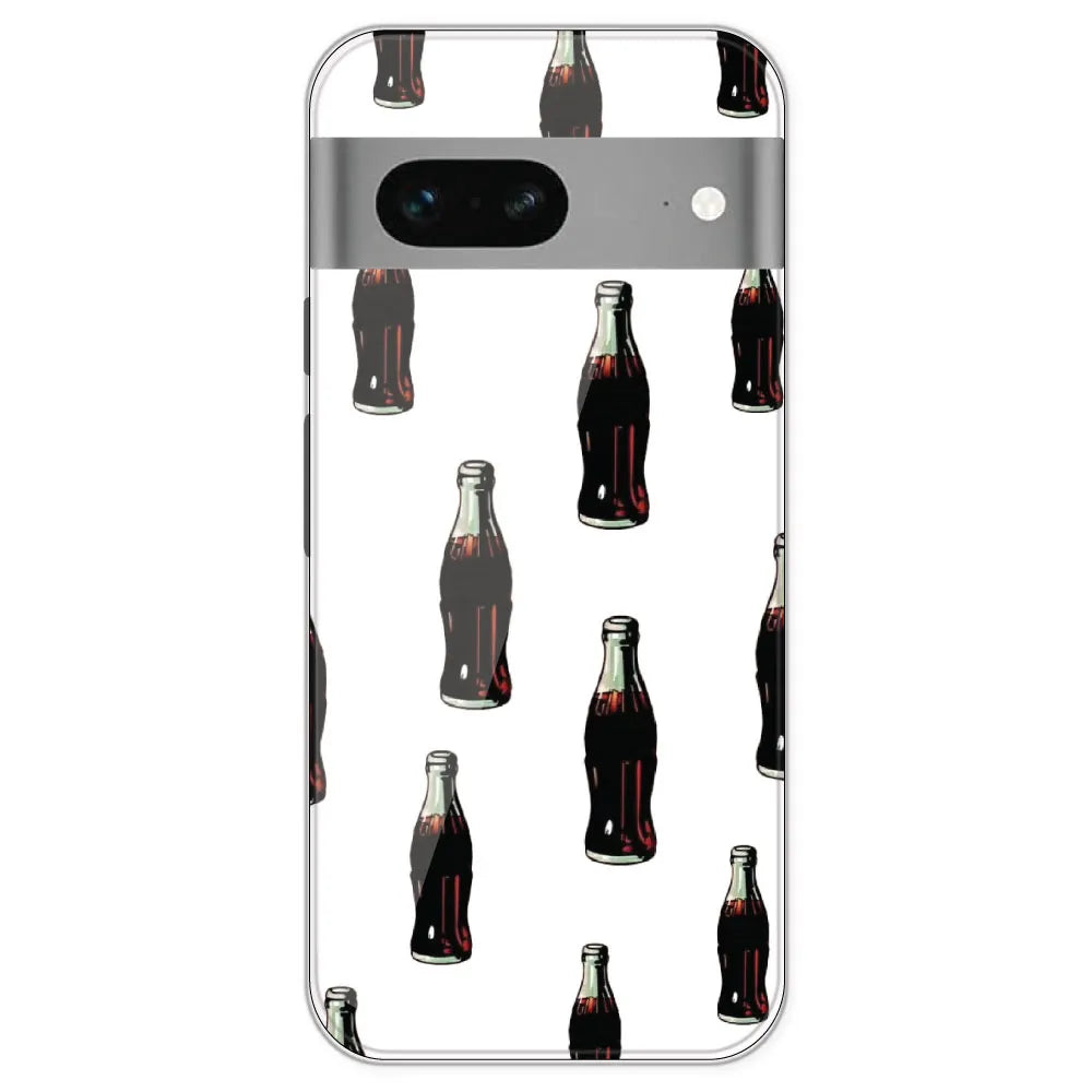 Soft Drinks - Clear Printed Silicone Case For Google Pixel 7