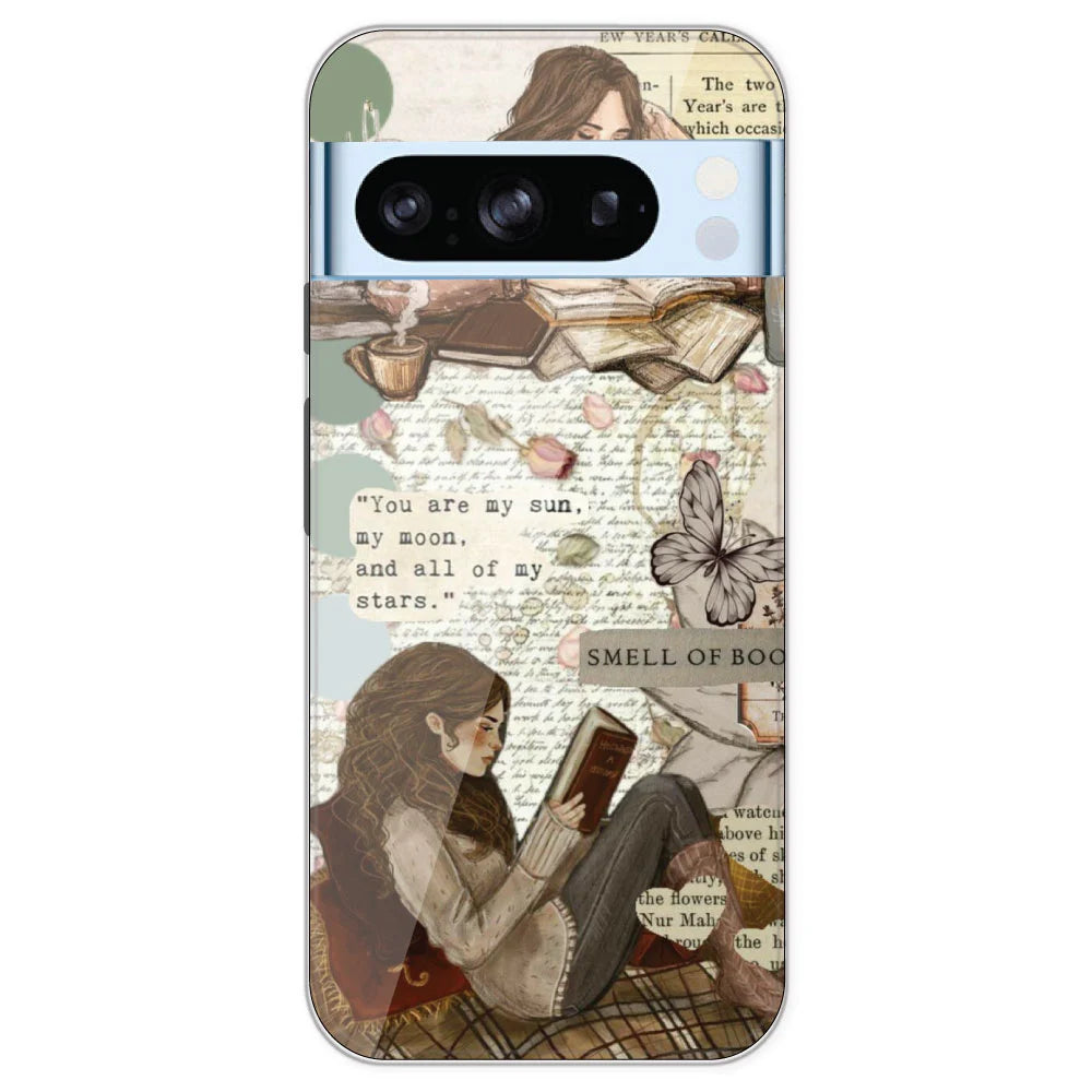 Book Collage - Printed Silicone Case For Google Pixel 8 Pro
