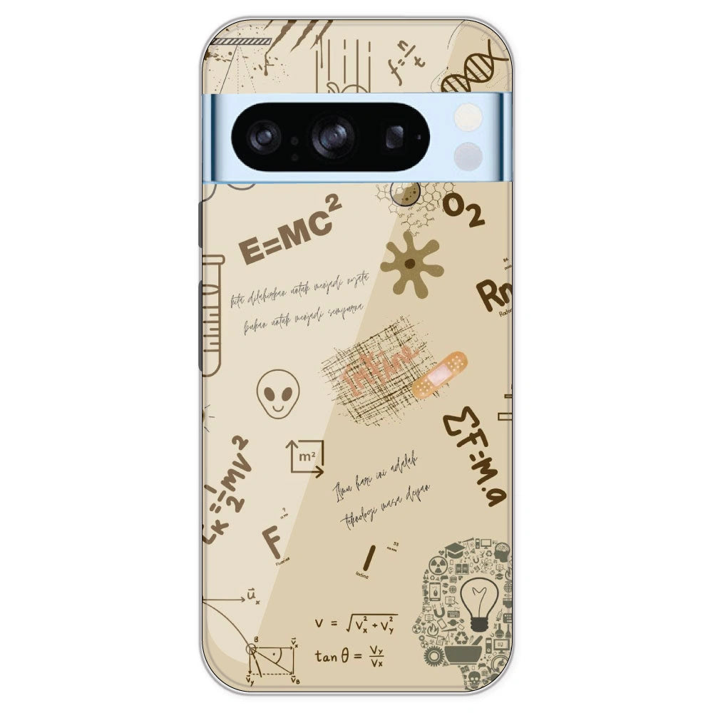 Physics Collage - Printed Silicone Case For Google Pixel 8 Pro