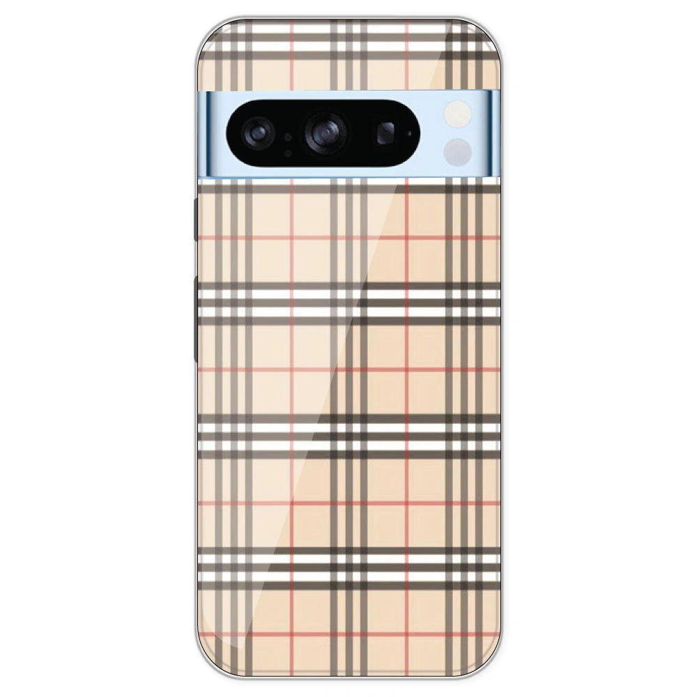 Yellow Checks - Printed Silicone Case For Google Pixel 8 Pro