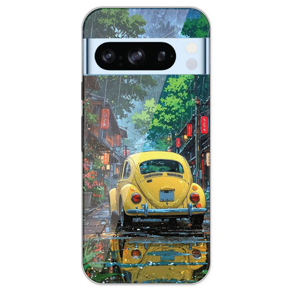 Yellow Bettle - Printed Silicone Case For Google Pixel 8 Pro
