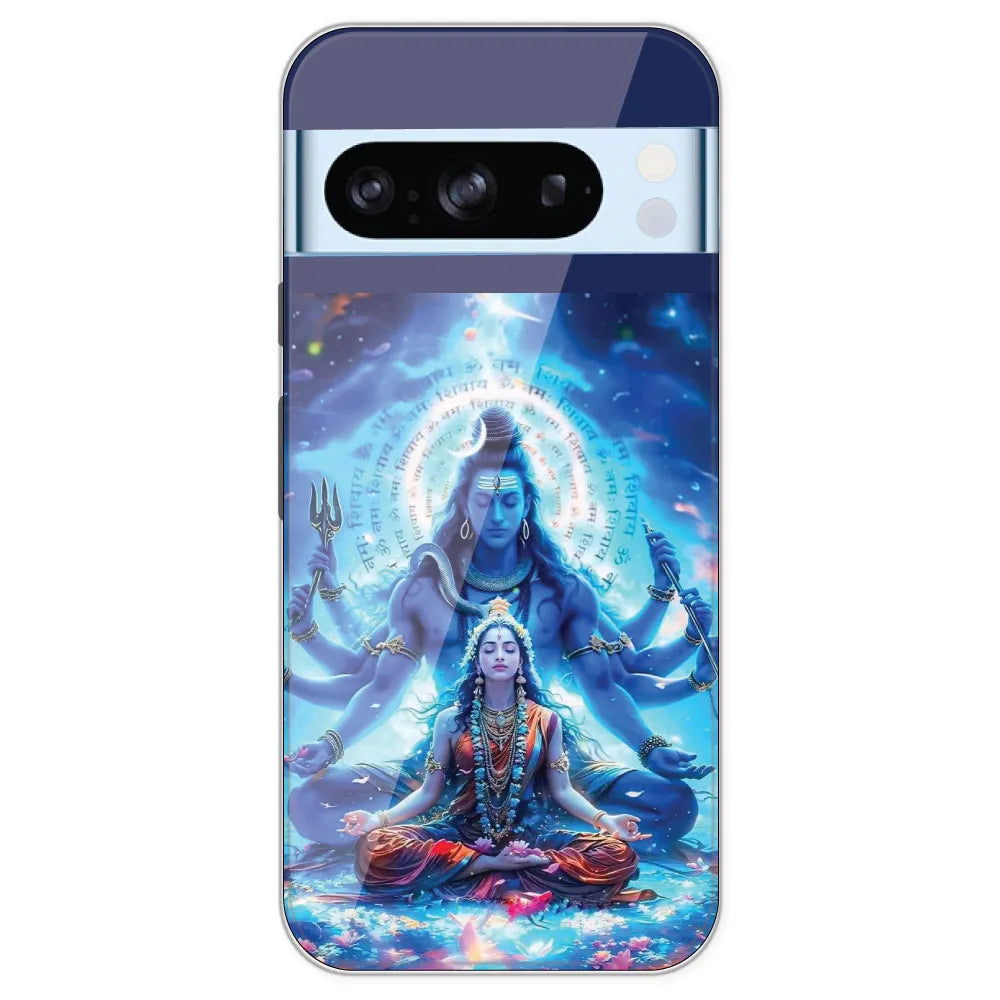 Shiv Parvati - Printed Silicone Case For Google Pixel 8 Pro