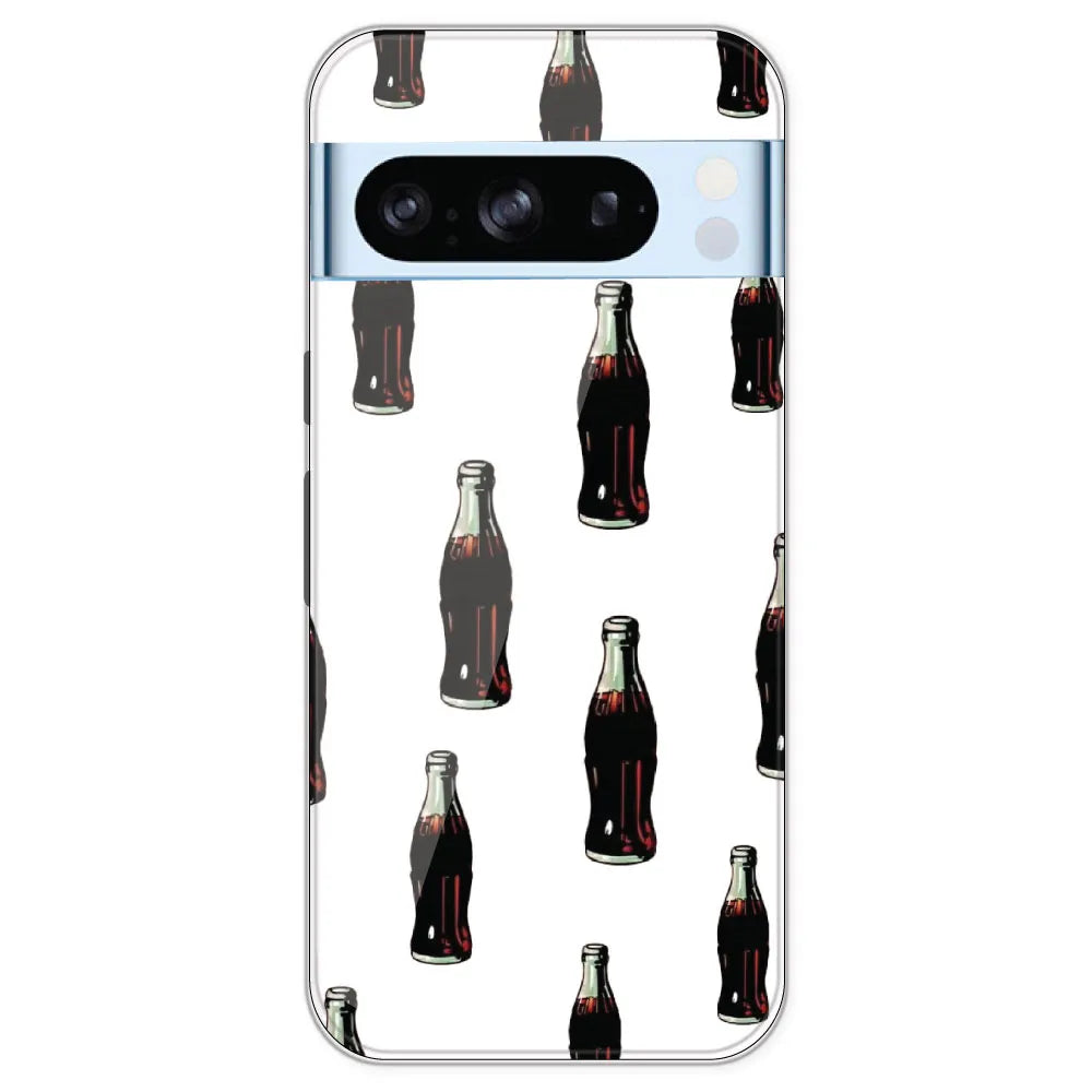 Soft Drinks - Clear Printed Silicone Case For Google Pixel 8 Pro