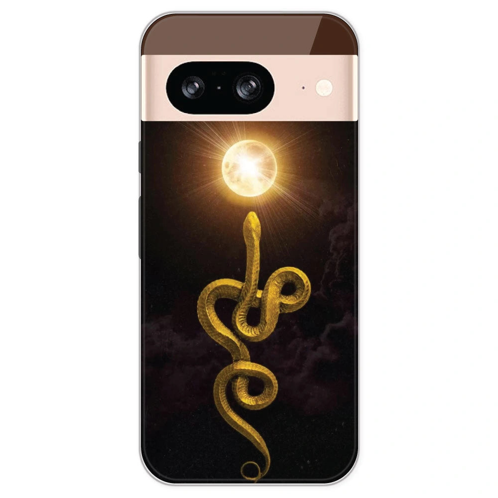 Golden Serpent - Printed Silicone Case For Google Pixel 8