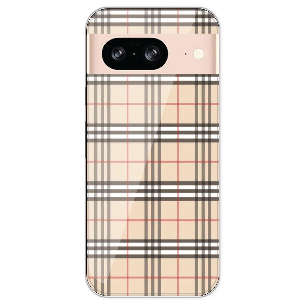 Yellow Checks - Printed Silicone Case For Google Pixel 8