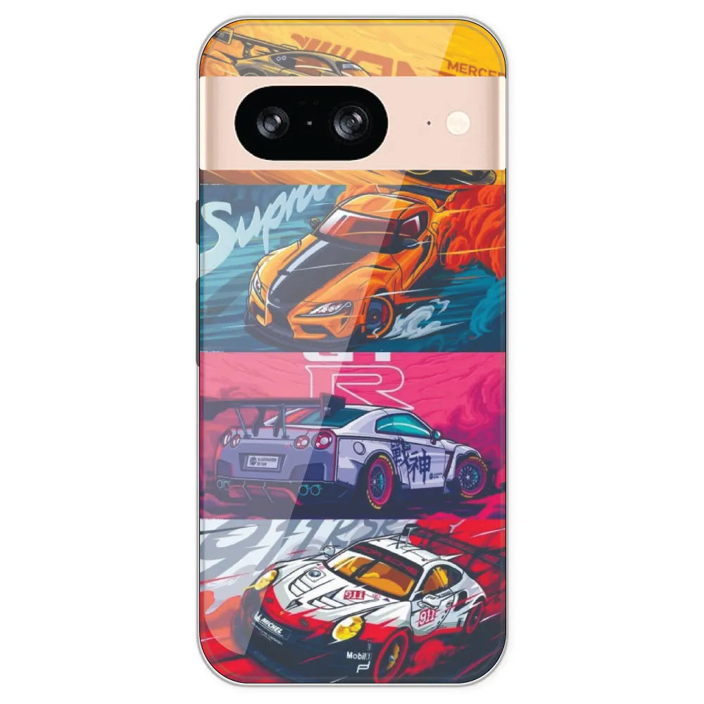 Sports car - Printed Silicone Case For Google Pixel 8