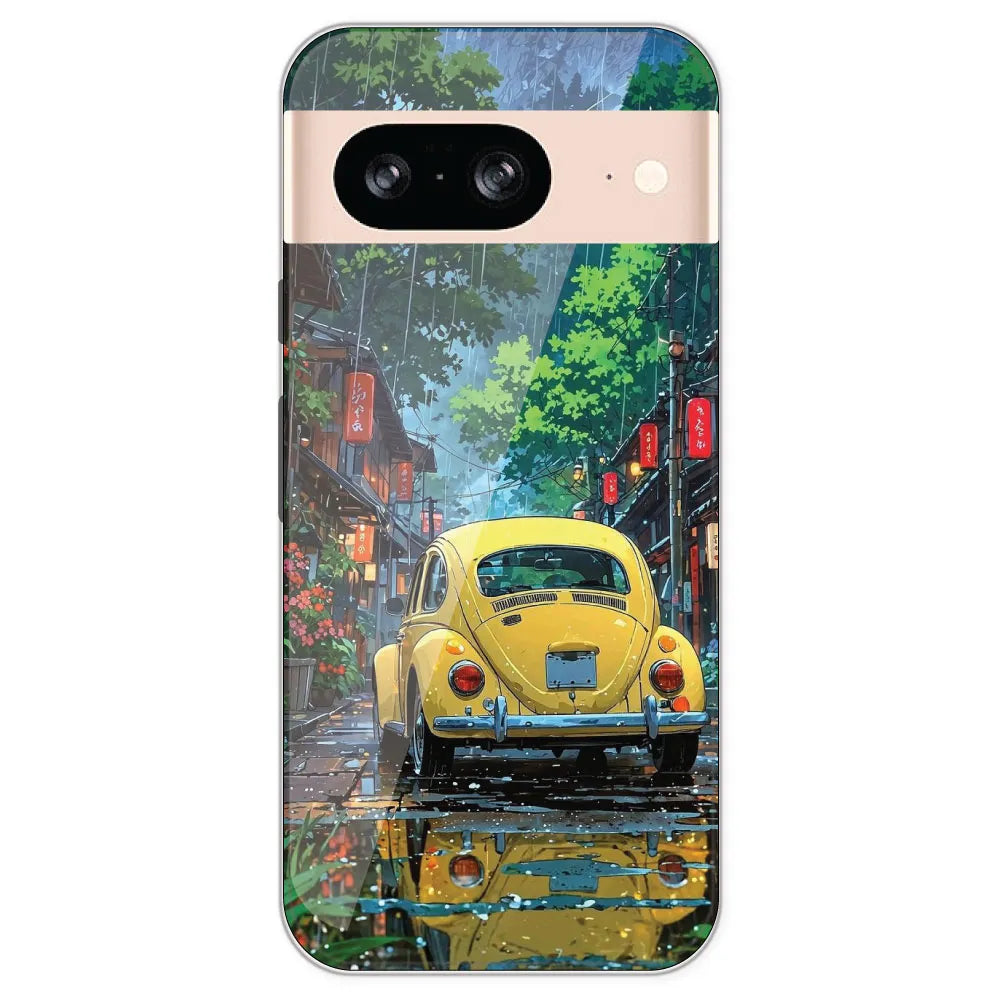 Yellow Bettle - Printed Silicone Case For Google Pixel 8
