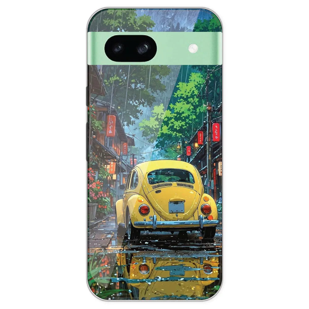 Yellow Bettle - Printed Silicone Case For Google Pixel 8A
