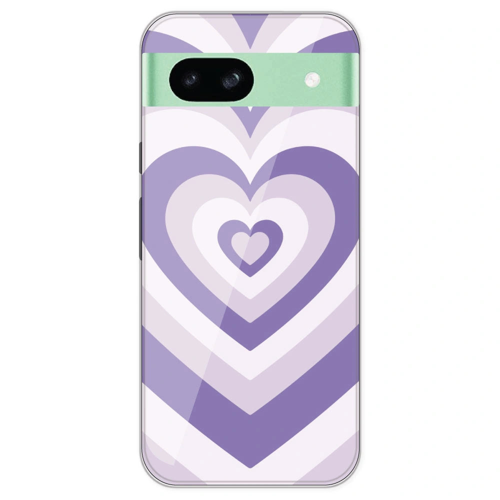 Dark Purple Hearts - Printed Silicone Case For Google Pixel 8A