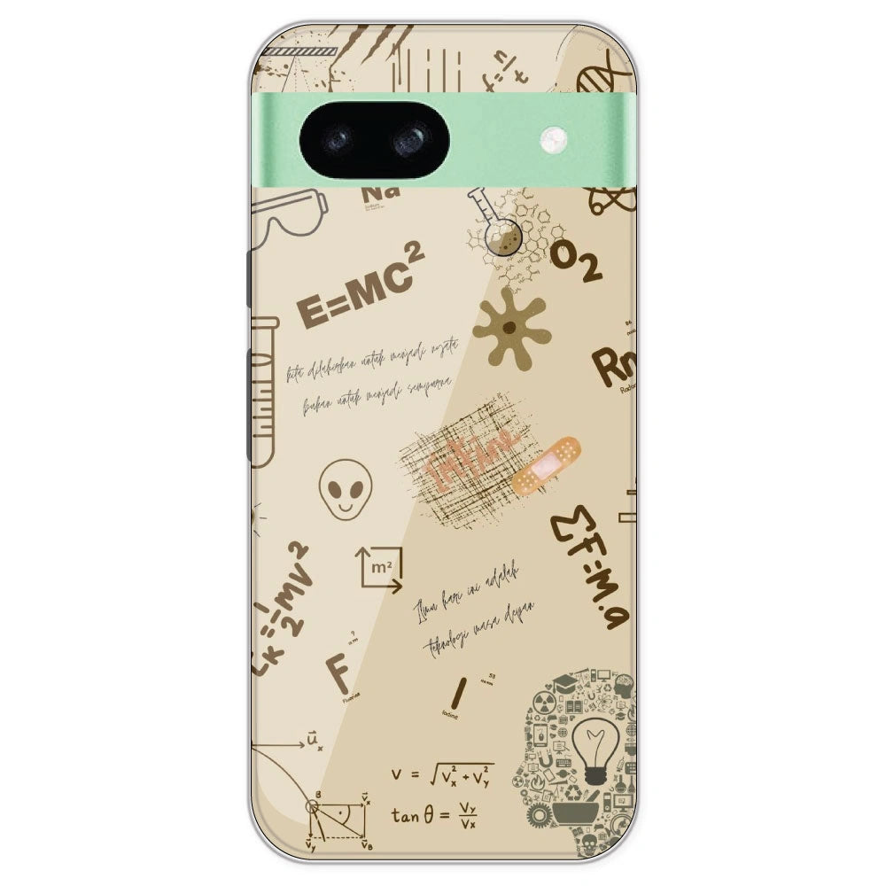Physics Collage - Printed Silicone Case For Google Pixel 8A