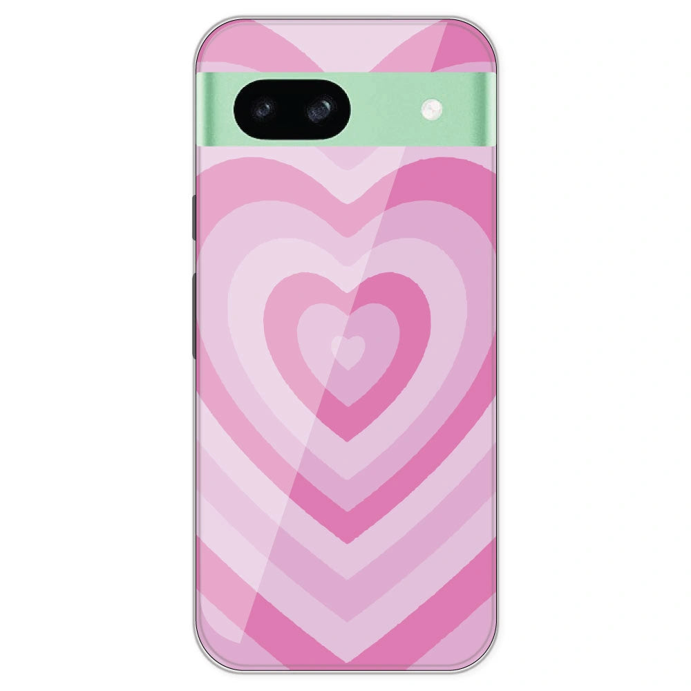 Pink Hearts - Printed Silicone Case For Google Pixel 8A