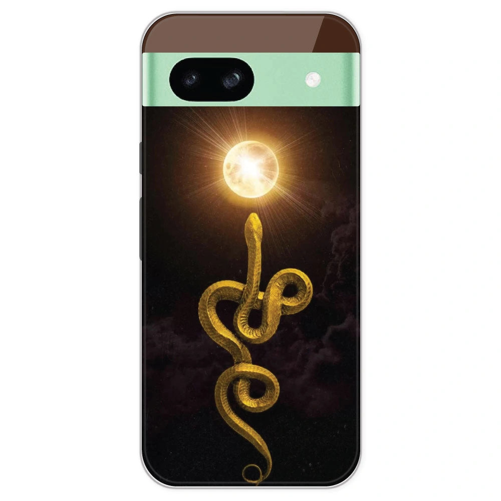 Golden Serpent - Printed Silicone Case For Google Pixel 8A