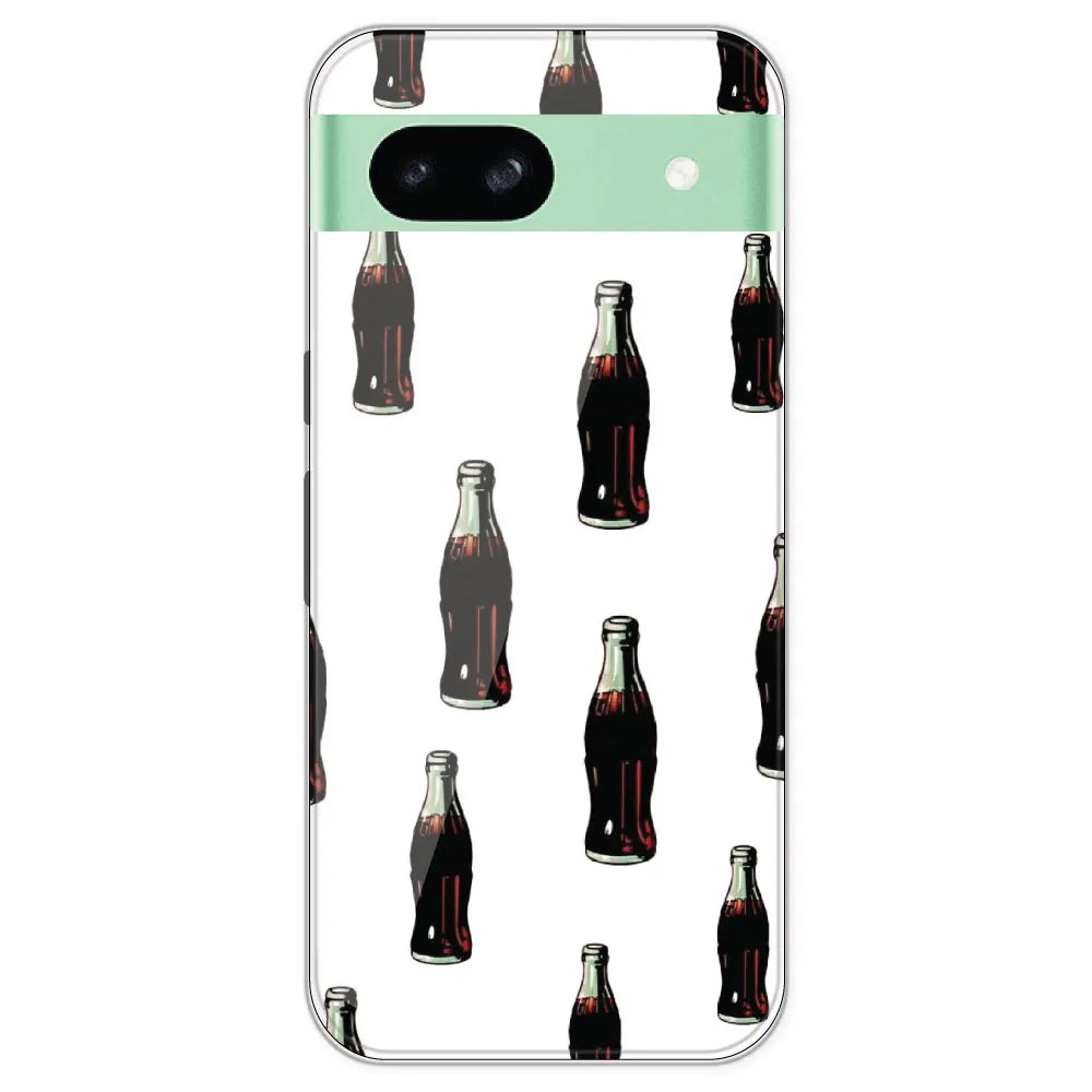 Soft Drinks - Clear Printed Silicone Case For Google Pixel 8A