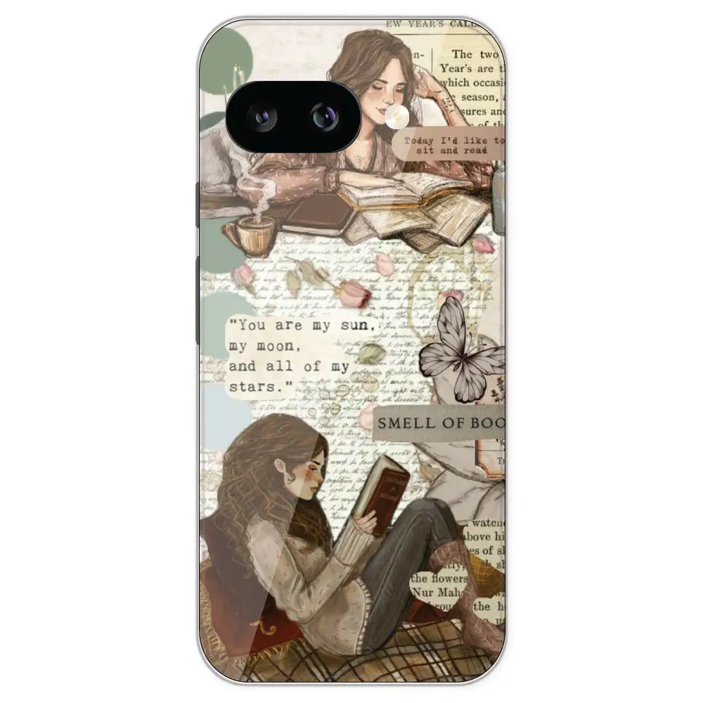 Book Collage - Printed Silicone Case For Google Pixel 9A