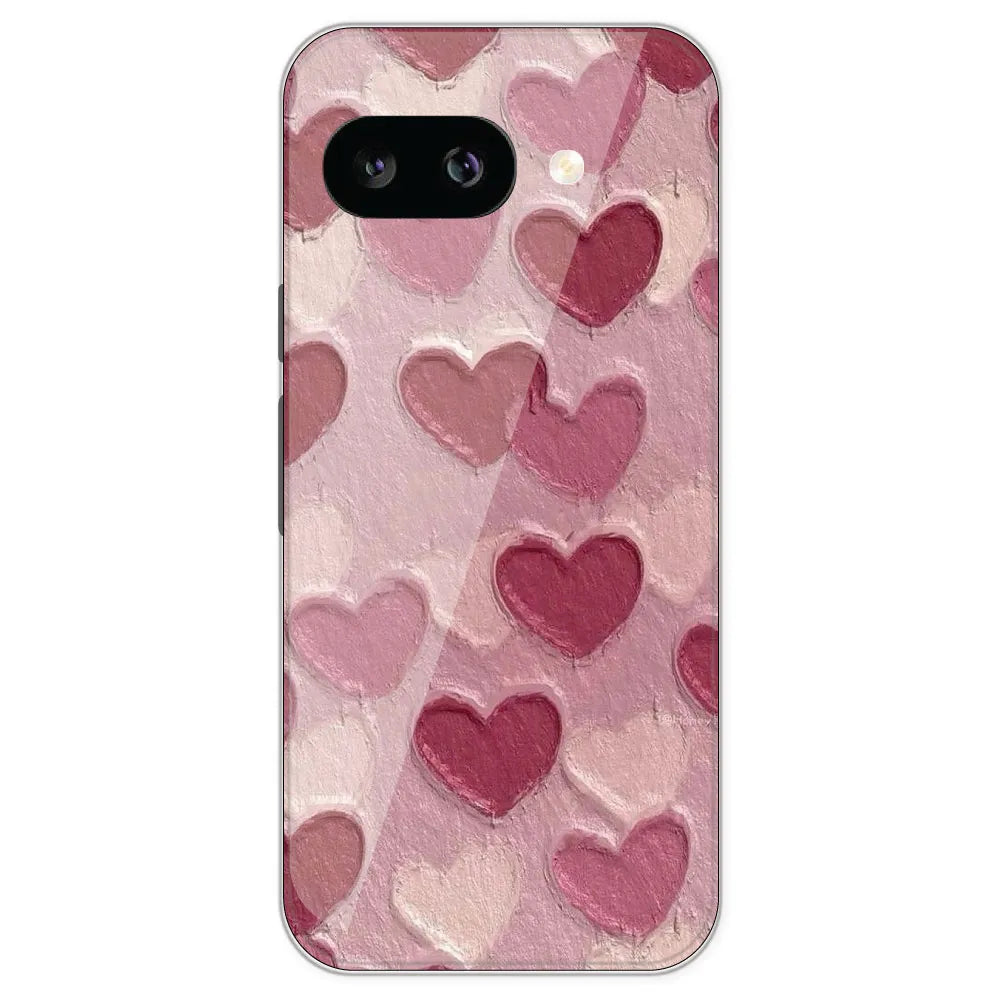 Pastel Hearts Love - Printed Silicone Case For Google Pixel 9A
