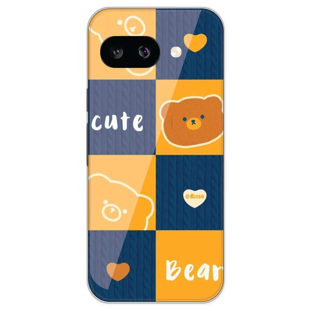 Cute Bear Collage - Printed Silicone Case For Google Pixel 9A