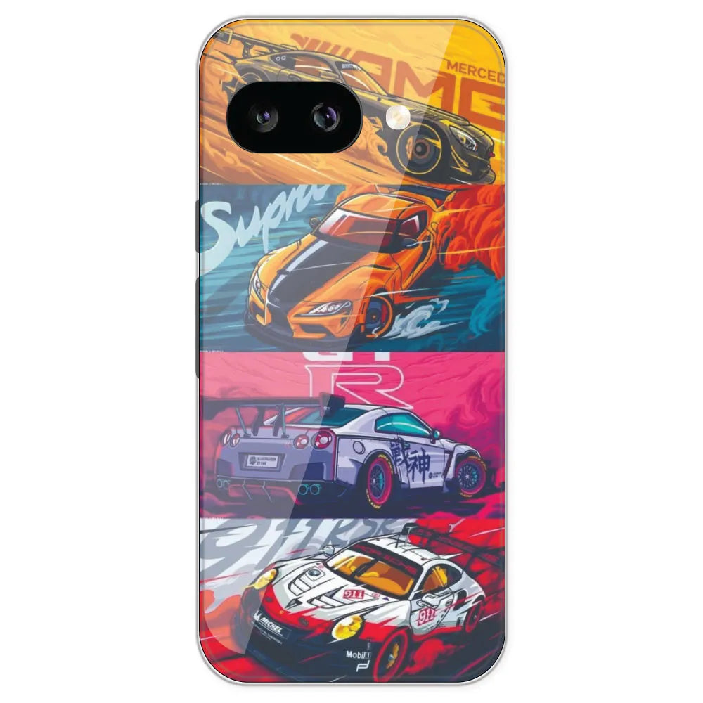 Sports car - Printed Silicone Case For Google Pixel 9A