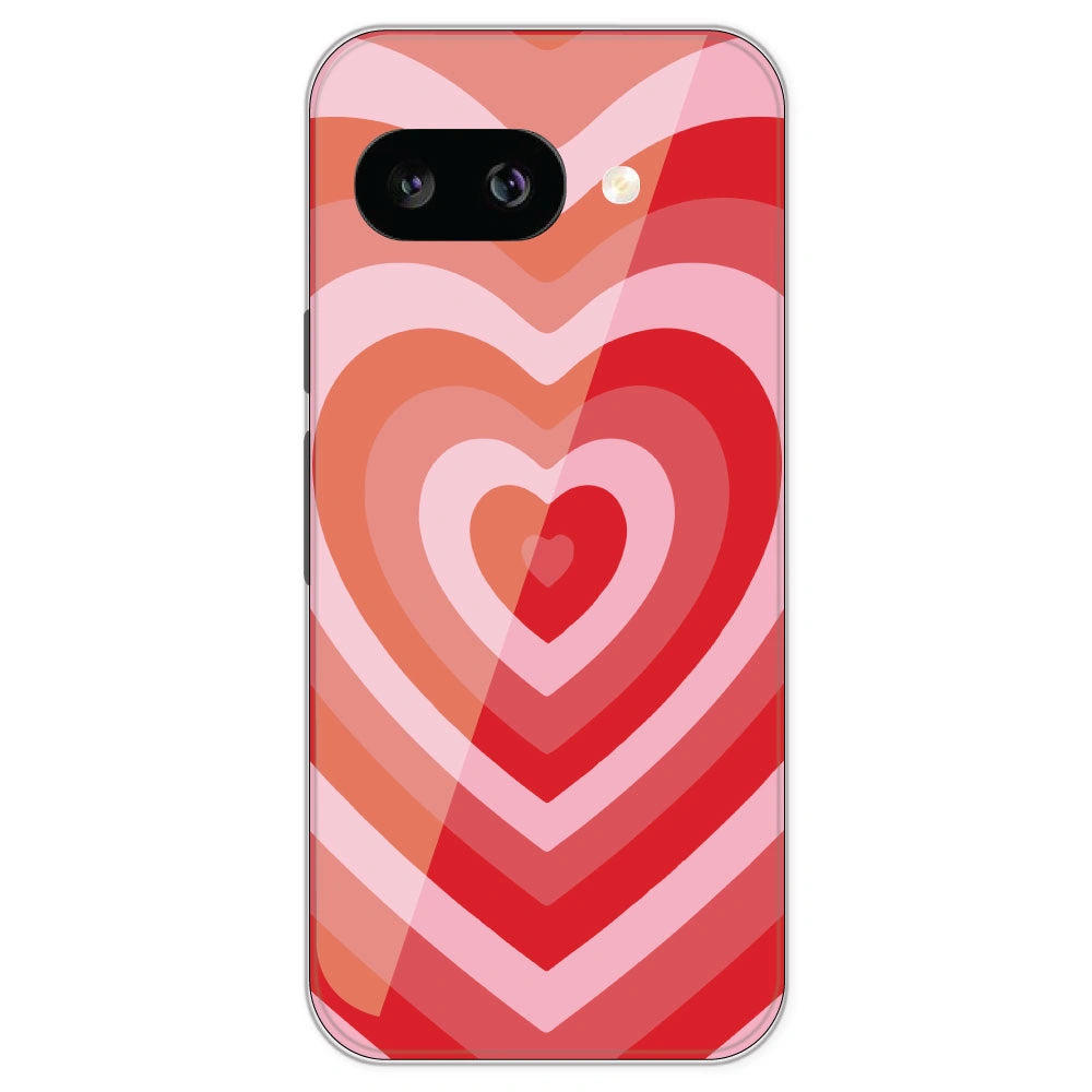 Red Hearts - Printed Silicone Case For Google Pixel 9A