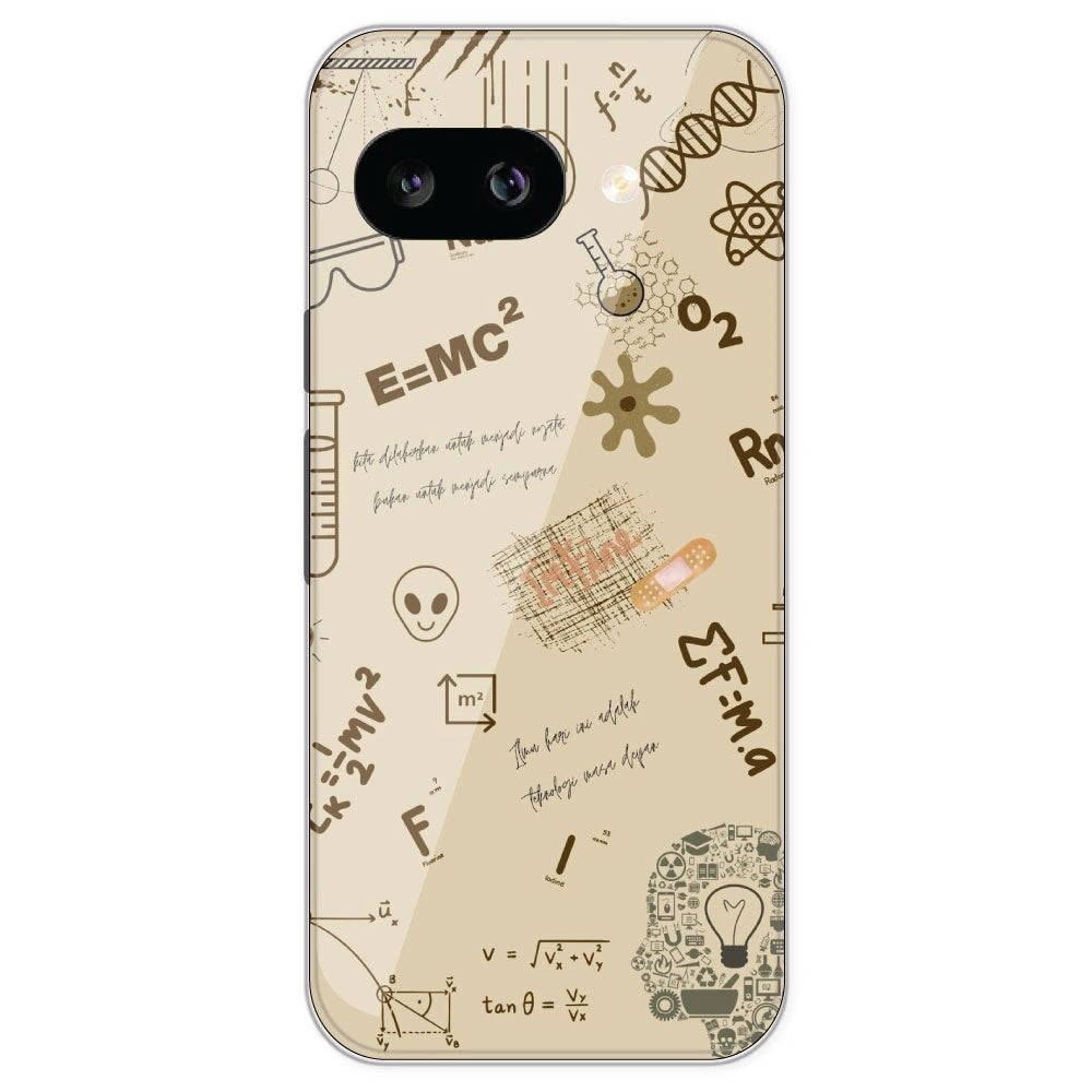 Physics Collage - Printed Silicone Case For Google Pixel 9A
