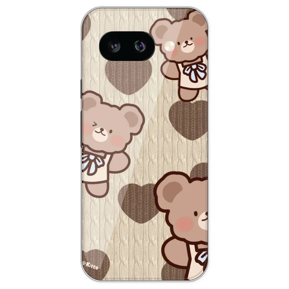 Teddy Heart - Printed Silicone Case For Google Pixel 9A