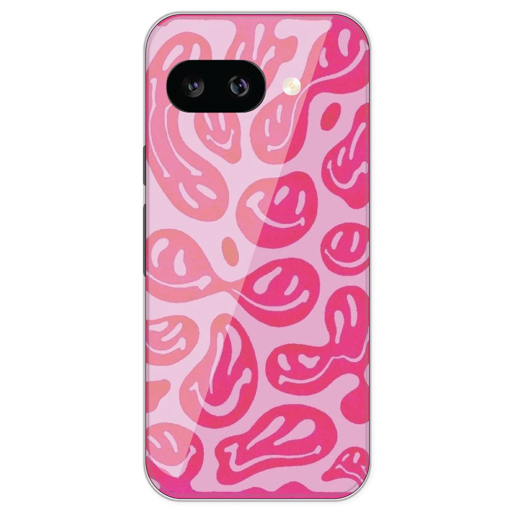 Pink Smilies - Printed Silicone Case For Google Pixel 9A