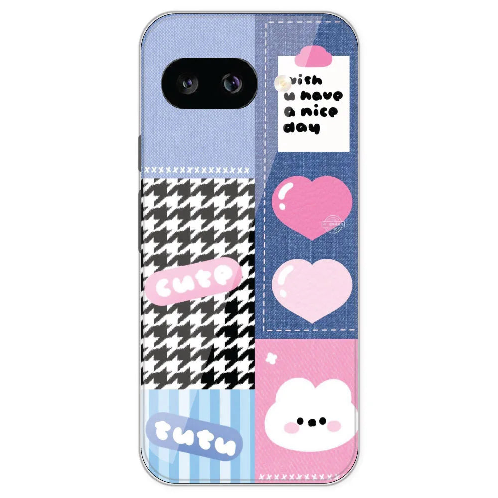 Cute Pink Bear Collage - Printed Silicone Case For Google Pixel 9A