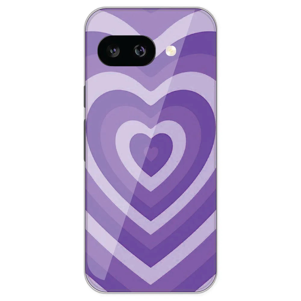 Purple Hearts - Printed Silicone Case For Google Pixel 9A