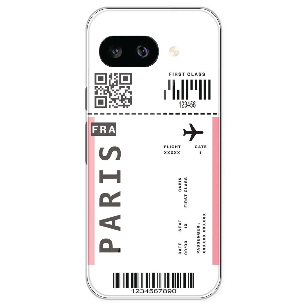 Paris Ticket - Clear Printed Silicone Case For Google Pixel 9A