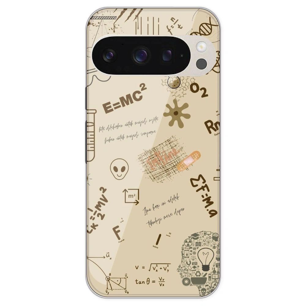 Physics Collage - Printed Silicone Case For Google Pixel 9 Pro