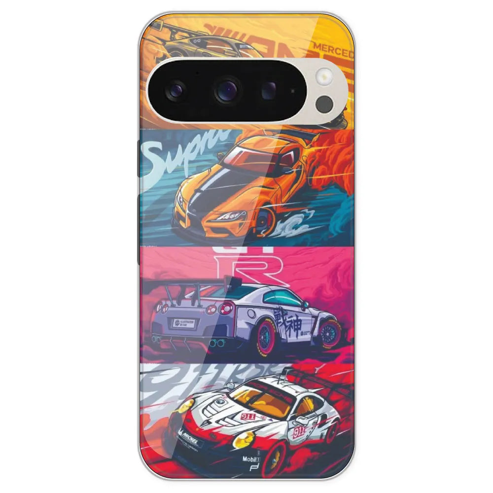 Sports car - Printed Silicone Case For Google Pixel 9 Pro