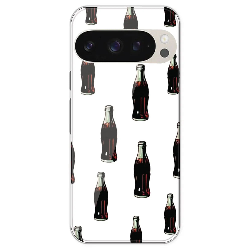 Soft Drinks - Clear Printed Silicone Case For Google Pixel 9 Pro