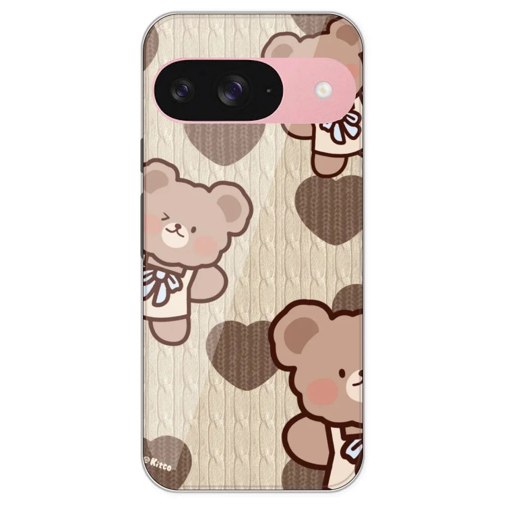 Teddy Heart - Printed Silicone Case For Google Pixel 9