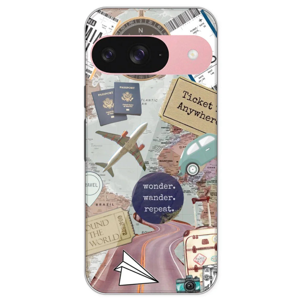 Travel Collage - Printed Silicone Case For Google Pixel 9