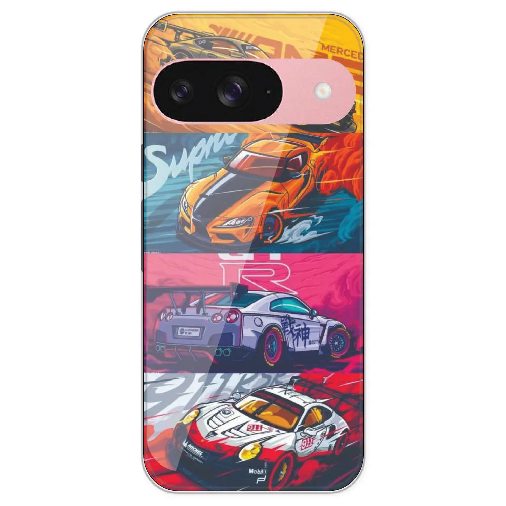 Sports car - Printed Silicone Case For Google Pixel 9