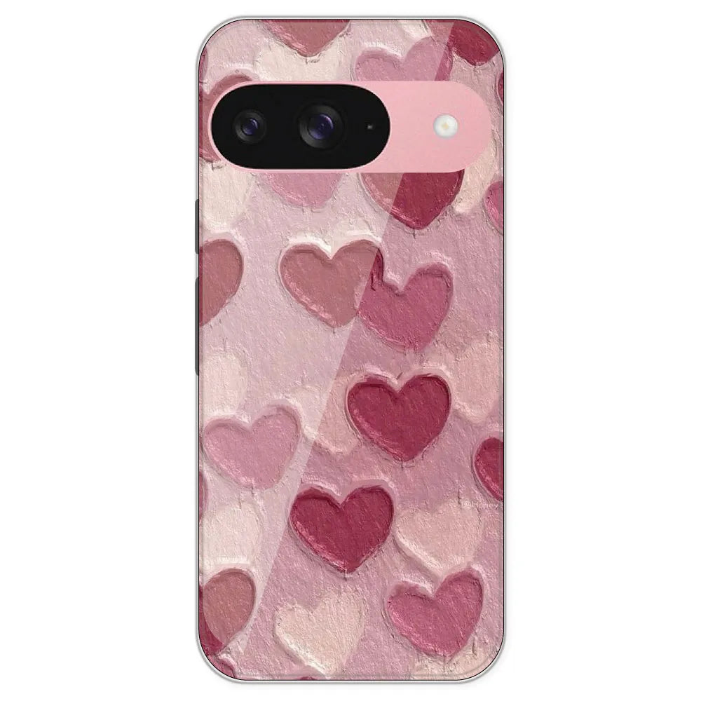 Pastel Hearts Love - Printed Silicone Case For Google Pixel 9