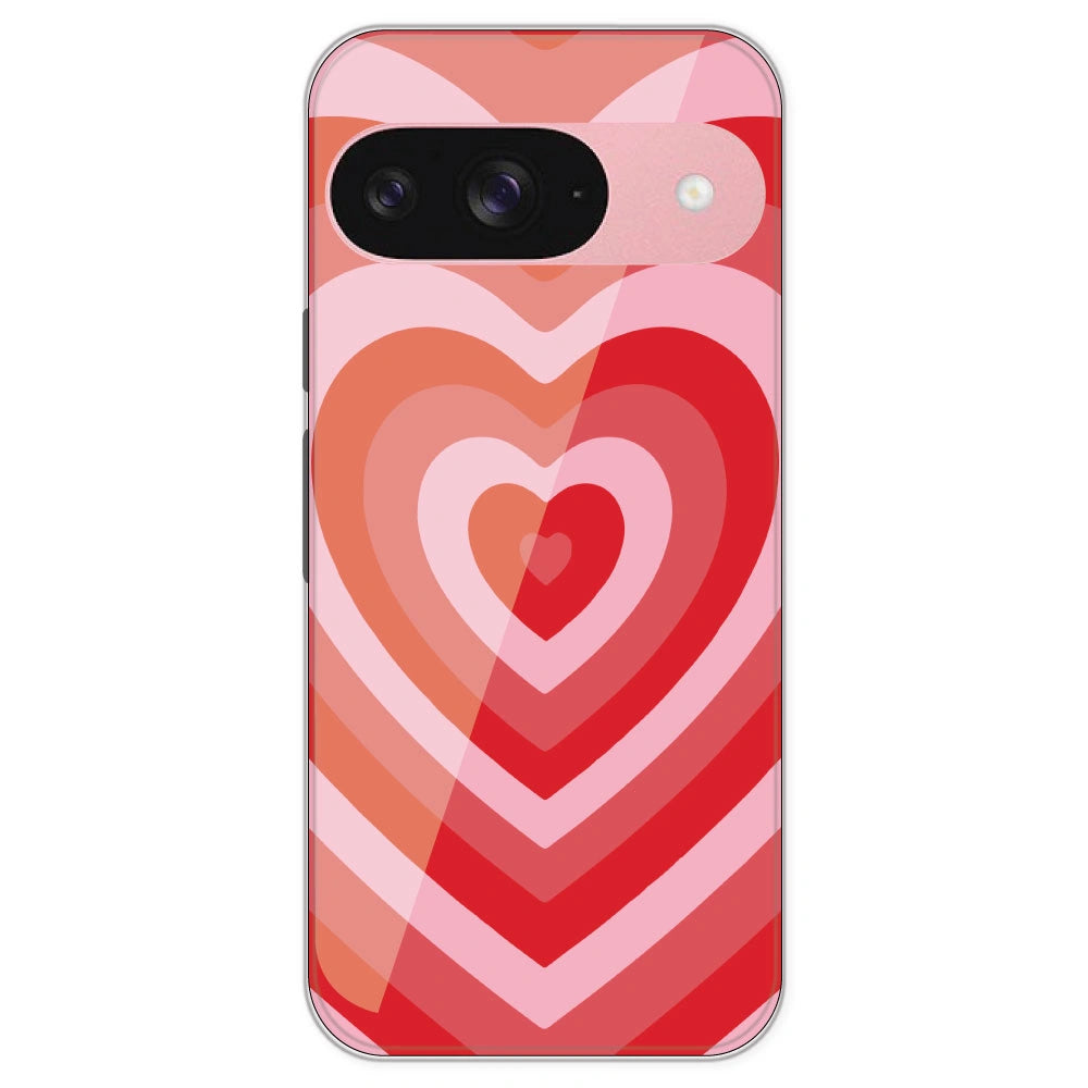 Red Hearts - Printed Silicone Case For Google Pixel 9