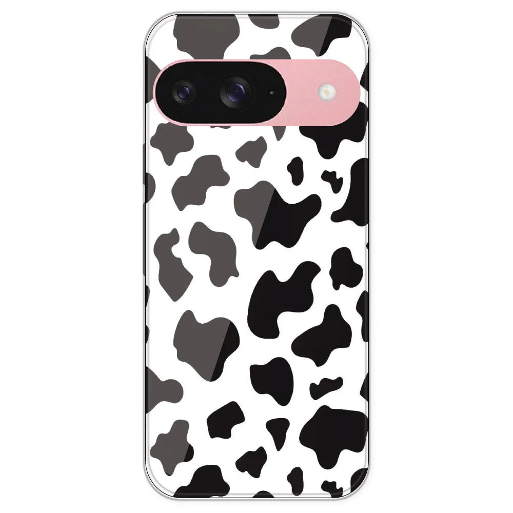 Cow Print - Clear Printed Silicone Case For Google Pixel 9