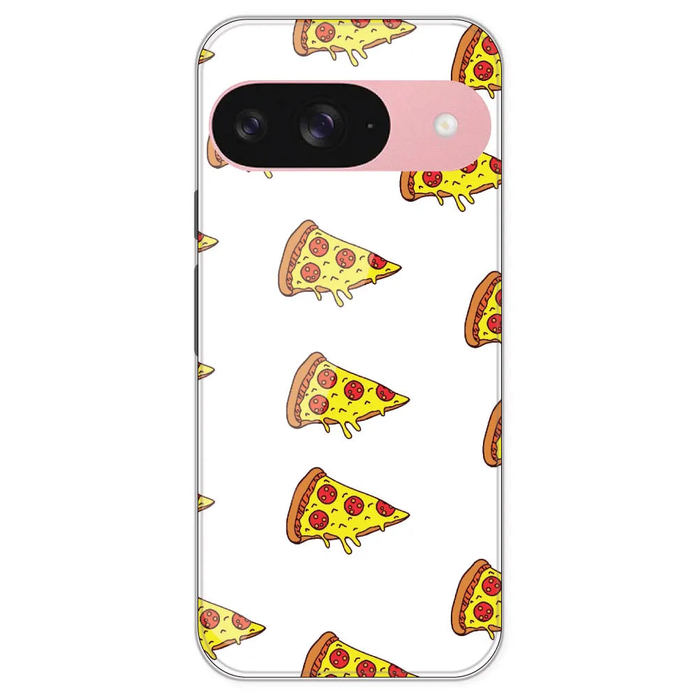 Pizza - Clear Printed Silicone Case For Google Pixel 9