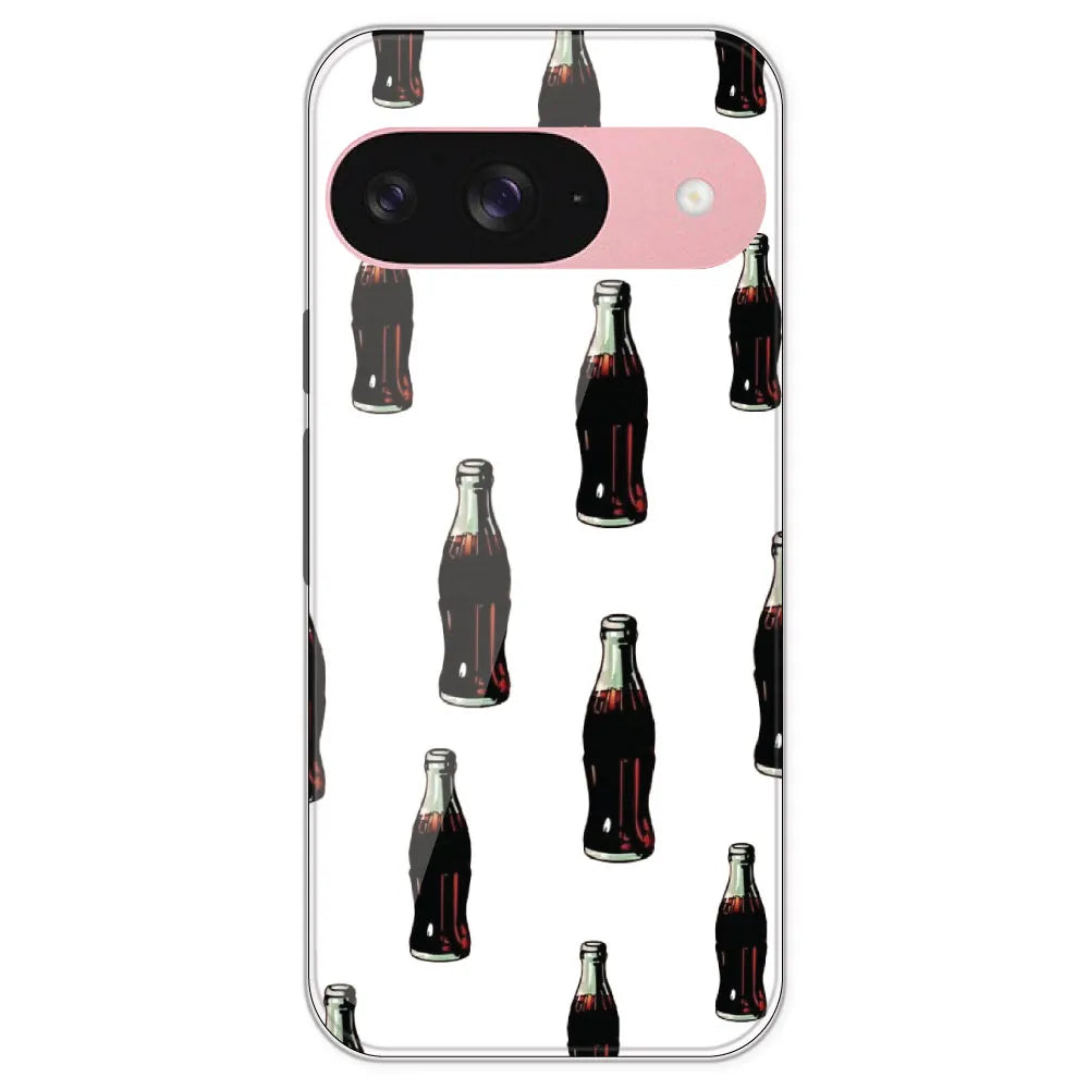 Soft Drinks - Clear Printed Silicone Case For Google Pixel 9