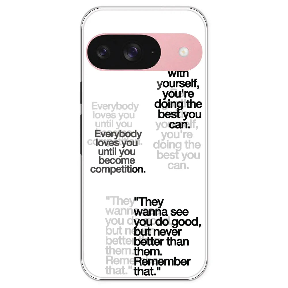 Motivational Quotes - Clear Printed Silicone Case For Google Pixel 9
